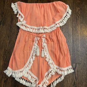ocean drive strapless romper